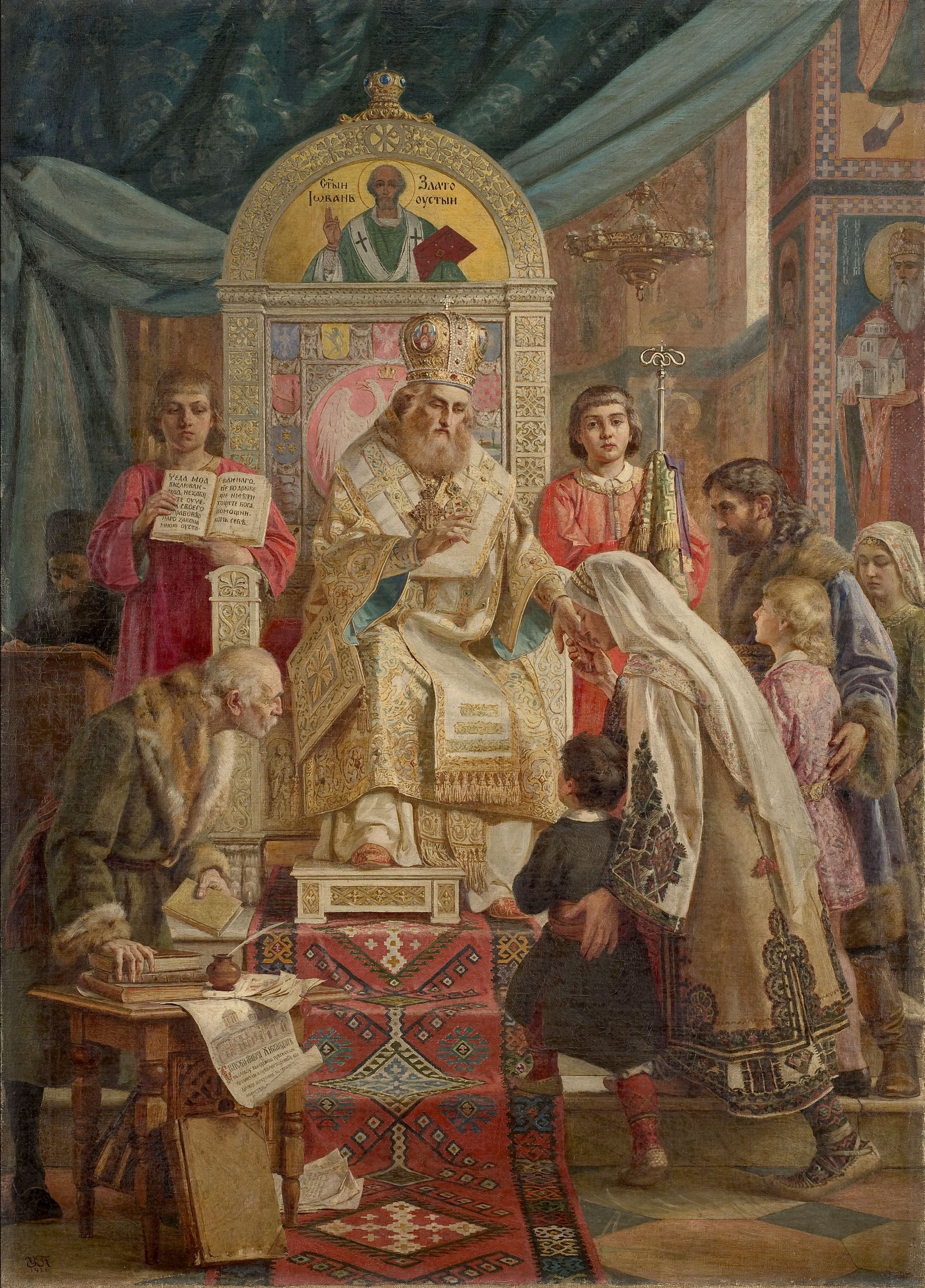 Sveti Sava Blagosilja Srpcad Uros Predic